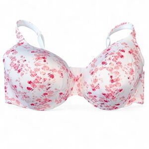 CACIQUE Red & White Floral Underwire Bra 44DD